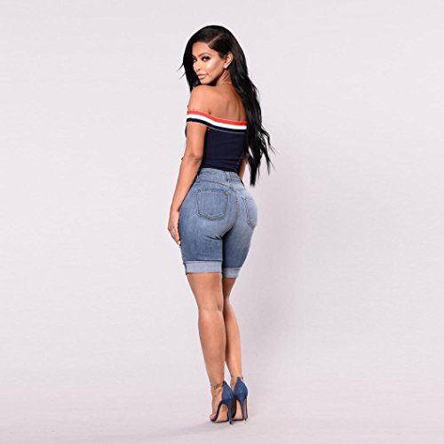 Rambling New Womens Summer Casual Denim Ripped Destroyed Bermuda Shorts Jeans Pants(S-3XL)