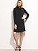 Milumia Women's Buttoned Turtleneck Slub Long Sleeve Basic Short Dress