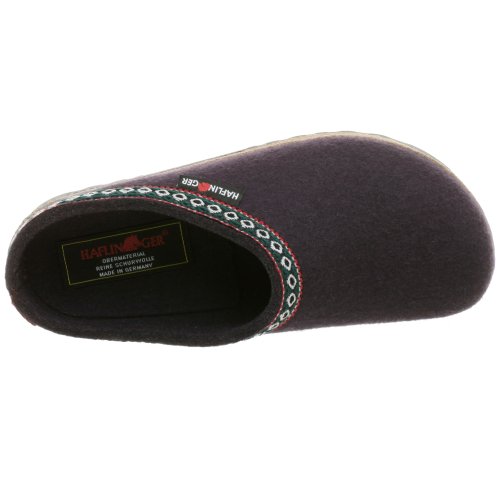 Haflinger GZ Classic Grizzly Clog, Eggplant, 4 M US