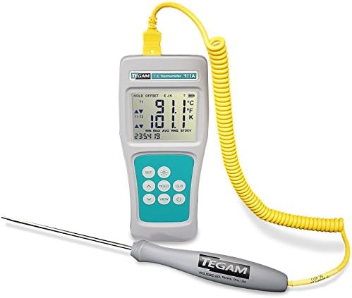 (911A) Industrial Thermometer: Factory Tough, Lab Accurate (K, J, T, E) with Probe