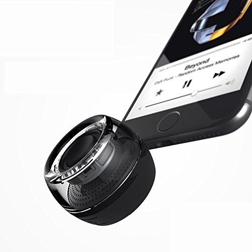 Gadget.Cool Mini Line-in Wireless Speaker - 3.5mm Audio Jack, Plug & Play, Compact & Light Weight Design, Powerful & Clear Bass, Built-in Battery & Micro USB Port, English Manual (black)