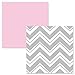 Pink and Gray Chevron Childrens and Kids Bedding 4 Piece Girls Twin Set