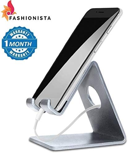 FASHIONISTA Mobile Phone Aluminium Holder/Stand for Smartphones, Tablet, Kindle, iPad (Silver)