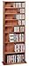 Leslie Dame CDV-500CHY High Capacity Oak Veneer Multimedia Storage Rack, Cherry