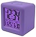 Equity by La Crosse 70904 Soft Purple Cube LCD Alarm Clock