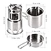 304 Stainless Steel Camping Cookware Set with Wood Stove, Complete Lightweight Foldable Portable Outdoor Camping Hiking Backpacking Cooking Picnic Cookware Mess Kit for 1-2 Adult（Wood Stove+Pot)thumb 2