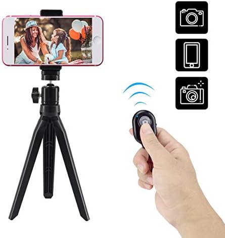 Selfie Stick Tripod Portable and Adjustable Camera Stand Holder with Wireless Bluetooth Remote 360° Rotating Tripod Compatible with iPhone, Android, Samsung Galaxy, Camera Tripod