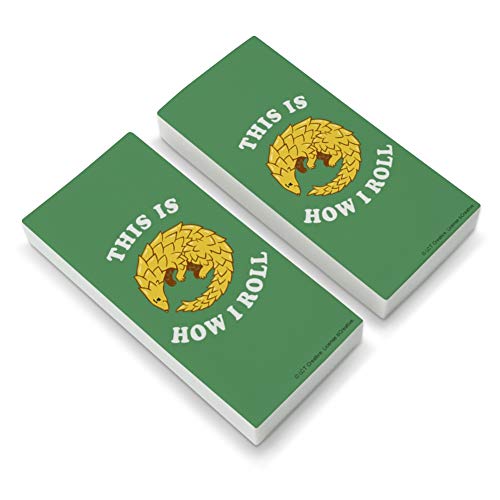 This is How I Roll Armadillo Funny Humor Eraser Set of 2