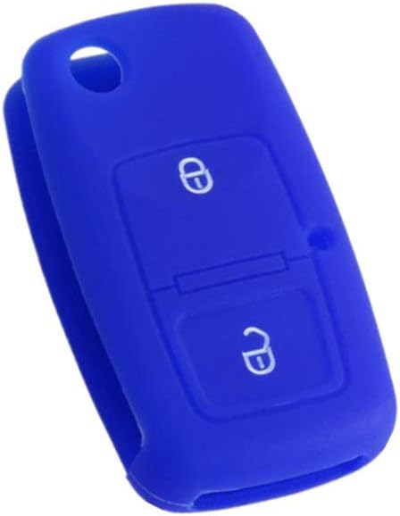 Car Key Cover Silicone Shell Protective Key Fob Cover for MK4 Bora Golf 4 5 6 Passat Polo Bora Touran Key Case Skin Jacket Blue