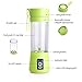 Christmas Gift 2017 Gudaco Premium USB Juicer Cup, 380 ml Green, Upgraded Corrugated Blades for Superb Mixing, Portable Fruit Mixing Machine and Juice Blender, Electric and Rechargeable Mixer Blender