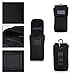 USA Gear Sunglasses and Eye Glasses Case - Spectacles Holder with Belt Loop and Carabiner Clip for Reading, Kids and Adult Sunglasses, Safety Glasses, and More (Black)