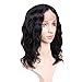 WIGNEE Lace Front Natural Wave Wigs Middle Part Brazilian Human Hair Wave Wigs Natural Black Color (12 Inch)