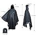 ANYOO Waterproof Rain Poncho Bike Bicycle Rain Capes Lightweight Compact Reusable for Adults Grey