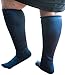 Xpandasox Women's Diamond Texture/Solid Knee High Socks 10-12 Navy