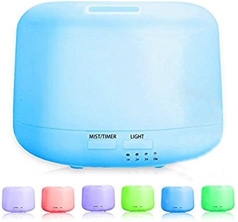 Essential Oil Diffuser ,Aromatherapy Diffuser Ultrasonic Cool Mist Humidifier Air Purifier Led Color Changing Lamp (300mlC)