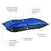 EcoTek Outdoors Compact Inflatable Camp Travel Pillow + Bonus 11-in-1 Wallet Multitool Survival Card [Blue]