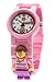 Lego Time Teacher 9005039 Pink Kids Minifigure Link Buildable Watch, Constructible Clock and Activity Cards | Pink/White | Plastic | 25mm case Diameter| Analog Quartz | boy Girl | Official