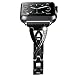 Moretek Apple Watch Series 3 Band, Strap Stainless Steel Band iWatch Wrist Straps with Crystal Rhinestone Diamond for Apple Watch Series 3 & 2 & 1 & Sport & Edition Version (Fine Black 42 mm )