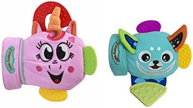 Yummy Mitt Teething Mitten-Self-Soothing Entertainment and Gives Pain Relief from Teething Plus It's an Ideal Set of Two (1 Unicorn & 1 Yummy Buddy)