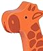 Hape Giraffe Wooden Push and Pull Toddler Toy, L: 5.3, W: 2.4, H: 5.9 inch, Orange