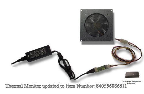 Coolerguys Cabcool1201 Single 120mm Fan Cooling Kit w/thermal control for Cabinet or Home Theaters