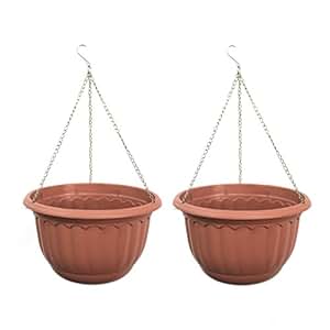 Amazon.com: YIKUSH Plastic Garden Plant Hanging Planter ...