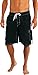 NORTY Men's Swimsuit Trunks - Swim Shorts for Beach, Boat, and Watersports - Drawstring Waist and Cargo Pockets - Black, X-Large