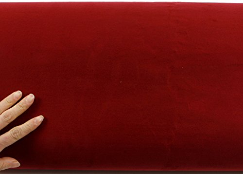 Magic-fix Peel & Stick Suede Look Pre-Pasted Fabric Shelf Liner Adhesive-Backed Suede Wallpaper (Dark Red : 19.68 inch X 57.08 inch) - Thumbnail 2