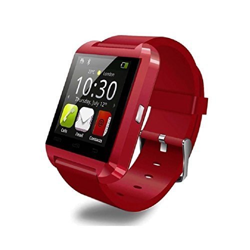 [Prime] Red Bluetooth Android Smart Mobile Phone U8 Wrist Watch Watches For IOS iPhone Samsung LG Watch Mens Women