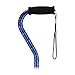 NOVA Medical Products Sugarcane, Walking Cane with All Terrain Rubber Quad Tip Base and Carrying Strap, Waves Design, Blue Rain