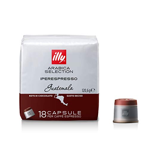 illy Iperespresso Kaffeekapseln Arabica Selection Guatemala, Verpackung mit 18 Kapseln