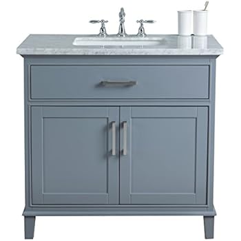 Stufurhome Hd 1475g 36 Cr 36 Inch Grey Leigh Single Sink Bathroom