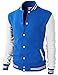 H2H Mens Slim Fit Varsity Baseball Bomber Cotton Lightweight Premium Jacket  Cmoja083-blue Medium