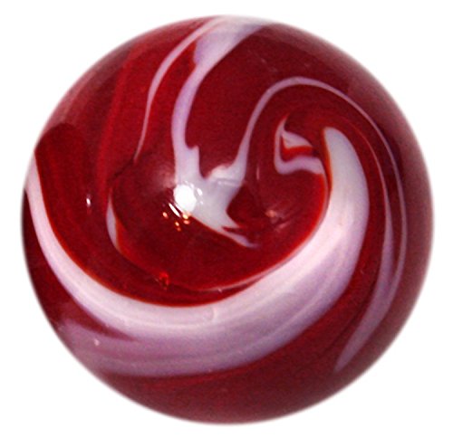 OnlineScienceMall Giant Glass Red Beard Marble - 35mm - with Stand