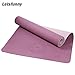 Non Slip Yoga Mat, LetsFunny Thick Eco Friendly Large Yoga Mats with Carrying Strap for Women,Men - 1/4-Inch SGS Certified TPE Exercise Anti-Tear Workout Mat for Pilates Yoga Fitness