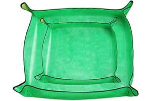 FOTN 2PCS Plant Repotting Mat Waterproof PE Transplanting Mat Foldable Gardening Mat Reportting Mat for Indoor Outdoor Plants (Green)