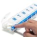 Pill Case Box, 7 Days Pill Organizer, Supplements & Vitamins & Pills Holder Dispenser, Travel Planner Bussiness Trip Medication Container with Press Button