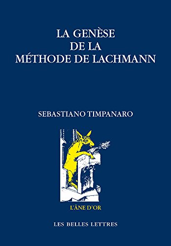 La  genèse de la méthode de Lachmann