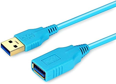 Shengwei USB 3.0 Extension Cable Type A Male to A Female for Use with Printers Cameras Mice Keyboards and other USB computer peripherals 6 Feet(1.8M), Blue