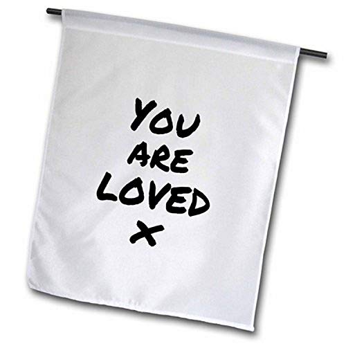 3dRose You are Loved X Feel Good Loving Compliment Message Sweet Note Garden Fl…