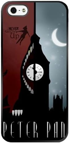 5s Case,iPhone 5 Case,Peter Pan Quotes Never grow up Black Soft Rubber TPU iPhone 5 Scratch-Resistant Protective Case