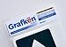 Grafken: GR1292 Plastic Sign SMALL 12 in x 3 in: RESTROOMS. Arrow RIGHT (black/white) Style 1