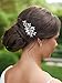 Unicra Rhinestone Bride Wedding Hair Pins Bridal Hair Clips Crystal Hair Piece Decorative Bridesmaids Hair Accessories for Women and Girls Pack of 2 (A-Silver)