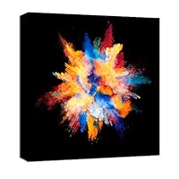 Canvas Wall Art Colorful Powder Canvas Prints Home Artwork Decoration for Living Room,Bedroom - 12x12 inches
