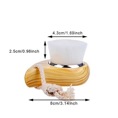 Facial Cleansing Brush, Natural Wood &Bristle Pore Face Brush, Facial Skin Care Tool Beauty Complexion Makeup Accessories