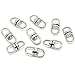 Rockin Beads Brand, 100 Swivel Key Ring Connectors Nickel Plated 19x9mm(3/4