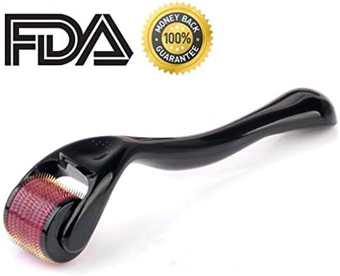 Derma Roller Cosmetic Needling Instrument for Face, 540 Titanium Micro Needle 1.0mm - Includes Storage Case