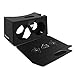 Skque Google Cardboard 2016 Version 2 kit,3D VR Google Carboard Kit 2 Virtual Reality for iPhone 6s/6 Plus/ 6/5s/5c/5 and Galaxy S4/S5/S6 Second-generation Compatible with Android and Apple, Black