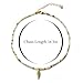 Natural Amazonite Bead Choker Necklace with Gold Leaf Pendant Healing Stone Crystal Choker for Women