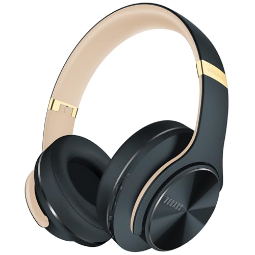 Doqaus Casque Bluetooth Sans Fil, [Jusqu 52 Heures] 3 Modes Eq, Casque Audio Stéréo Hi-Fi, Protège-Oreilles Mous De Protéines, Microphone Intégré ＆ Mode Filaire, Pour PC/Phone/iPad (Gris)